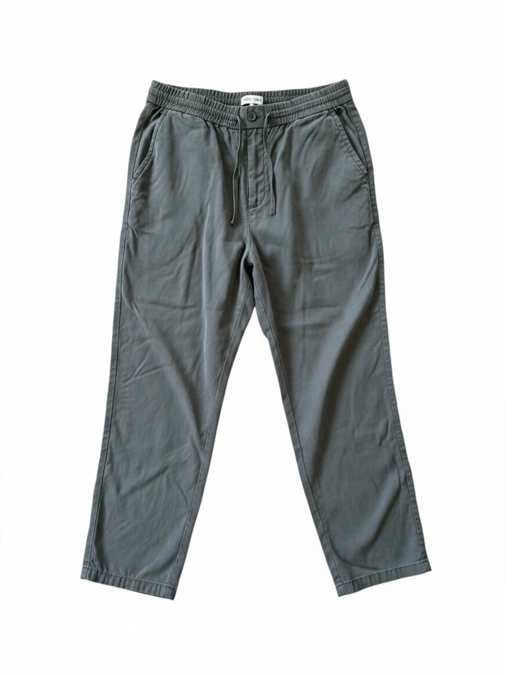 Zara Ankle-Length Drawstring Pants in Slate Gray 100% Lyocell